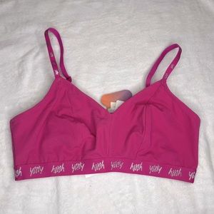yitty spotlight shaping bralette in shimmer bop star pink